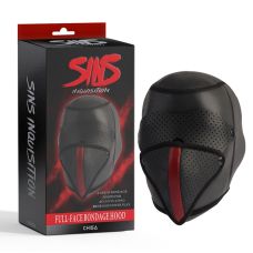 Маска БДСМ со сьемными элементами черного цвета Chisa Full face 