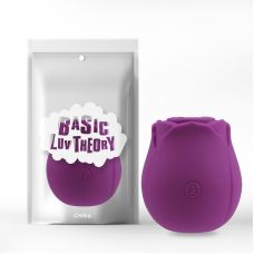 Клиторальный стимулятор пульсатор в форме розочки фиолетового цвета Chisa Rosy 