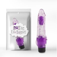 Вибратор реалистичный гелевый прозрачно фиолетового цвета Chisa длина 205 мм