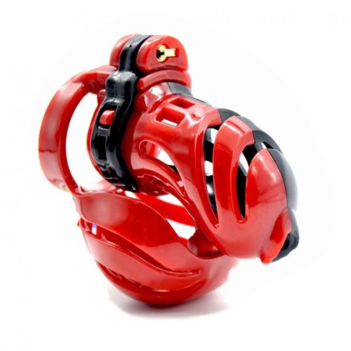 Пояс верности мужской с 3D дизайном красного цвета Bdsm4u 3D Integrative Device