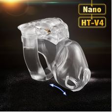 Пояс вірності чоловічий БДСМ прозорого кольору Bdsm4u HT V4 розмір Nano