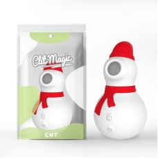 Клиторальный всасывающий вакуумный вибратор красного цвета Cnt Christmas Snowman
