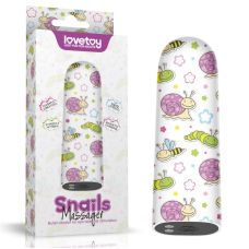 Компактний вібратор для клітора з принтом Lovetoy Rechargeable Snails Massager