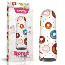 Компактный вибратор для клитора с принтом Lovetoy Rechargeable Donut Massager