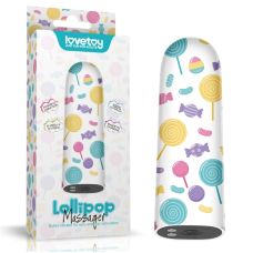 Компактный вибратор для клитора с принтом Lovetoy Rechargeable Lollipop Massager