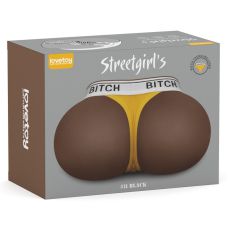 Мастурбатор вагина и анус черного цвета в комплекте с сексуальными стрингами Lovetoy Streetgirls №11