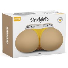 Мастурбатор вагина и анус телесного цвета в комплекте с сексуальными стрингами Lovetoy Streetgirls №12