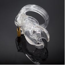 Пояс вірності чоловічий БДСМ із перфорованою конструкцією у формі кита прозорого кольору Bdsm4u