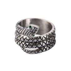 Пояс верности мужской БДСМ змеиное кольцо с шаровой головкой из нержавеющей стали серебристого цвета Bdsm4u 