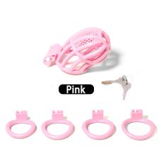 Клетка целомудрия для мужчин по технологии 3D печати розового цвета Bdsm4u