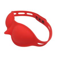 Бондажная маска БДСМ силиконовая красного цвета Bdsm4u