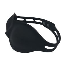 Бондажная маска БДСМ силиконовая черного цвета Bdsm4u