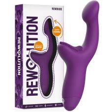 Вибратор с отростком для клитора фиолетового цвета Rewolution Rewokiss Vibrating