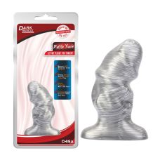 Анальная пробка в форме пениса серебристого цвета Chisa Petite Yucie
