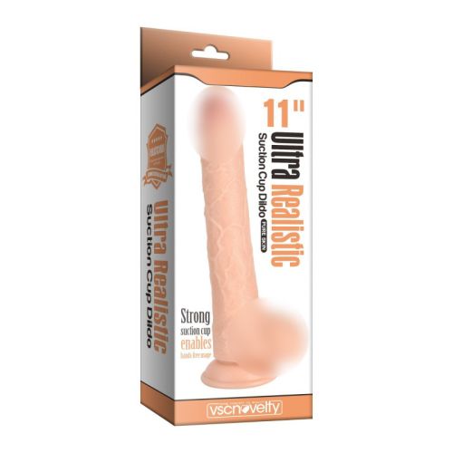 Фаллоимитатор реалистичный на присоске телесного цвета Vscnovelty Suction Cup длина 280 мм