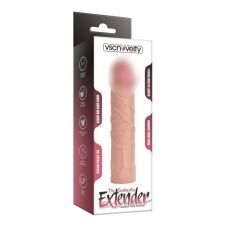 Удлиняющая реалистичная насадка на член телесного цвета Vscnovelty Fantastic Penis Extender длина 170 мм