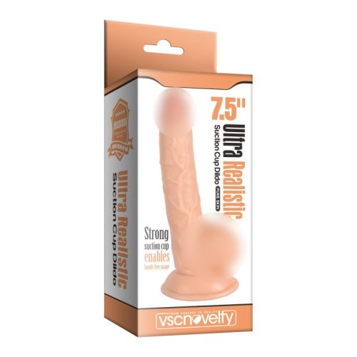 Фаллоимитатор реалистичный на присоске телесного цвета Vscnovelty Suction Cup длина 180 мм