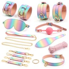 Набір для сексу БДСМ різнокольоровий Vscnovelty Macaron bondage kit 8 предметів