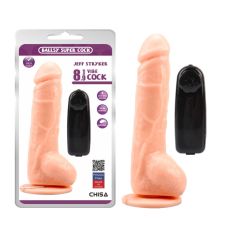 Вібратор реалістичний на присосці тілесного кольору з пультом ДК Chisa Jeff Stryker