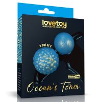 Вагінальні кульки круглої форми для тренування м'язів синього кольору Lovetoy 2 штуки