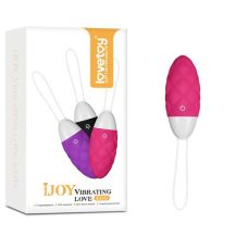 Bиброяйцо вагинальное розового цвета с белым Lovetoy