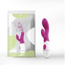 Вібратор вагінальний для точки G та з відростком для клітора рожевого кольору Cnt G Spot