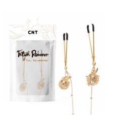 Зажимы для сосков в виде пинцета золотистого цвета Cnt 