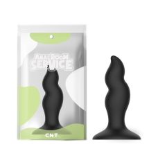 Анальная пробка в форме огня черного цвета Cnt Flame №2