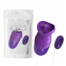 Двойные виброяйца вагинальные со съемной насадкой для лизания для стимуляции клитора фиолетового цвета Cnt Dual Passion