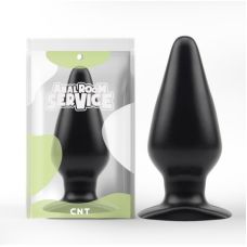 Велика анальна пробка силіконова чорного кольору Cnt розмір M