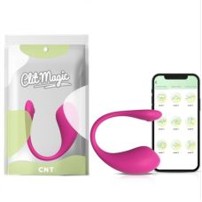 Вибратор вагинальный с отростком для клитора с управлением со смартфона розового цвета Cnt Take Over The Insider 