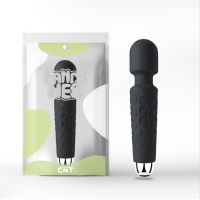 Вибромассажер Ванд микрофон для стимуляции интимных зон черного цвета Cnt Knight длина 200 мм