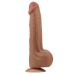 Фаллоимитатор реалистичный двухслойный на присоске коричневого цвета Lovetoy длина 290 мм Фаллоимитатор реалистичный двухслойный на присоске коричневого цвета Lovetoy длина 290 мм