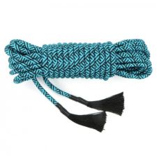 Бондажна мотузка для зв'язування БДСМ нейлонова блакитного кольору Bdsm4u 10 метрів