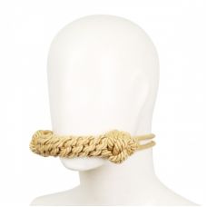 Кляп для рота з бавовняної мотузки бежевий Rope Restraint