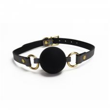 Кляп шарик в рот БДСМ силиконовый черного цвета Bdsm4u