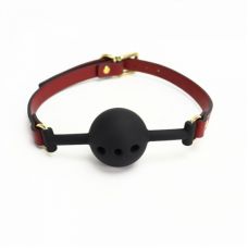 Силиконовый дышащий кляп для рта Mouth Gags Toys Burgundy черный