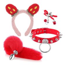 Комплект аксесуарів для БДСМ ігор Strawberry Fairy Set червоний