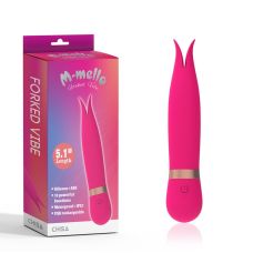 Вибратор для стимуляции клитора розового цвета Chisa Forked Vibe