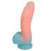 Світиться фалоімітатор з реберцями на присосці кольоровий Cnt Mech