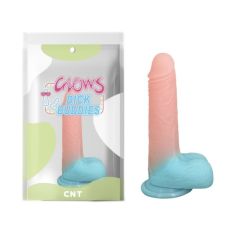 Светящийся фаллоимитатор реалистичный на присоске цветной Cnt Mr Gentle