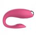 Вибратор для пары вагинальный с отростком для клитора силиконовый малинового цвета Cnt 