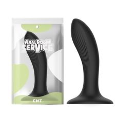 Анальная пробка полосатая черного цвета Cnt