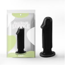 Анальная пробка с головкой черного цвета Cnt Trainer размер Medium