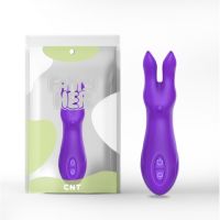 Клиторальный стимулятор с ушками фиолетового цвета Cnt Charming Bunny