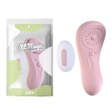Вібротрусики для стимуляції клітора рожевого кольору с пультом ДУ Cnt Magnetic Stay
