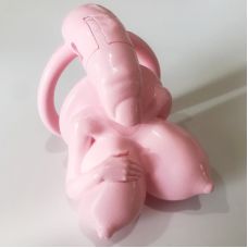 Пояс вірності на пеніс у вигляді жіночих грудей рожевого кольору