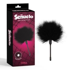 Щекоталка БДСМ для телесных ласк черного цвета Chisa