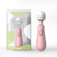 Вібромасажер Ванд мікрофон для стимуляції інтимних зон біло рожевого кольору Cnt Sensual Arouser