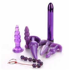 Універсальний набір анальних іграшок 7 в 1 Sex Suit Safety Silicone фіолетовий